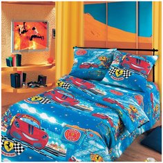 Детское постельное белье бязь артдизайн ралли 1,5 спальное детские расцветки Iv Selena