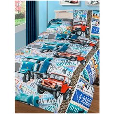 Детское постельное белье бязь артдизайн автобан 1,5 спальное детские расцветки Iv Selena