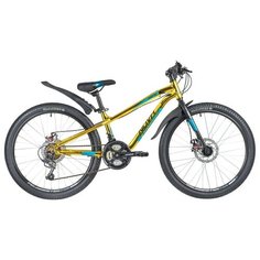 Подростковый горный (MTB) велосипед Novatrack Prime Disc 24 (2021) золотой 13" (требует финальной сборки)