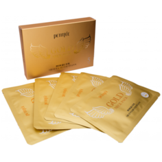 Гидрогелевая маска для шеи с золотом для упругой и гладкой кожи Gold Neck Pack For Firming & Silky Smooth Neck, 10г, PETITFEE, 5 шт