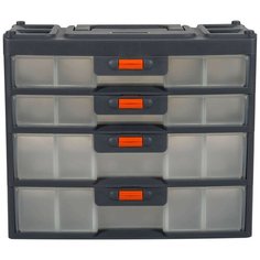 Ящик с органайзером BLOCKER Expert 4 секции BR3789 31x15x26.2 см серо-свинцовый/оранжевый