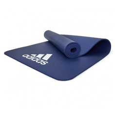 Коврик adidas ADMT-11014, 173х61х0.7 см синий надпись