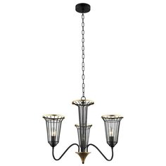 Подвесная люстра Lumien Hall Блис 4016/3P-BK-GD Люмьен Холл