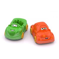Нордпласт Маленькие машинки Глазастики (2 шт. в сетке) оранжевый/зеленый