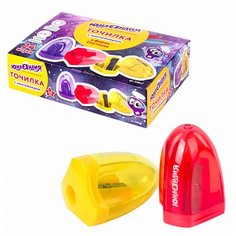 Точилка ЮНЛАНДИЯ "Спутник", с контейнером, пластиковая, корпус ассорти, 228447