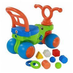 Каталка-толокар Coloma Y Pastor Крокодильчик (46154) зеленый/голубой/оранжевый