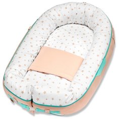 Комплект Loombee кокон XL + одеяло белый/бежевый