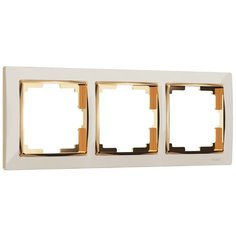 Рамка на 3 поста Werkel Snabb слоновая кость/золото W0031932 4690389160851