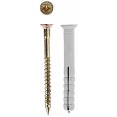 Дюбель-гвоздь полипропиленовый, потайный бортик, 6 x 60 мм, 1400 шт, ЗУБР