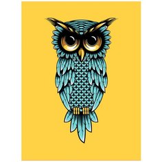 Картина на исскуственном холсте Woozzee Сова желтая PKA-064-283817
