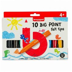 Набор фломастеров Bruynzeel Kids Big point утолщенные 10 цв
