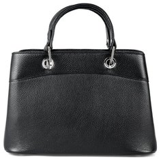 Сумка сэтчел Afina, натуральная кожа, черный