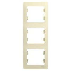 Рамка 3п Schneider ElectricGSL000207 GLOSSA, бежевый