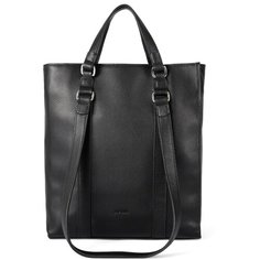 Сумка тоут Afina, натуральная кожа, черный