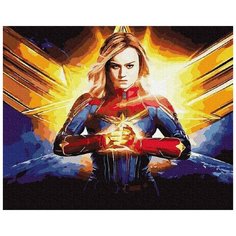 Картина по номерам "Капитан Марвел", 40x50 см ВанГогВоМне