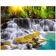 Картина по номерам Paintboy "Лесной водопад 3", 40x50 см