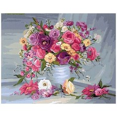 Картина по номерам Paintboy "Яркий букет цветов", 40x50 см