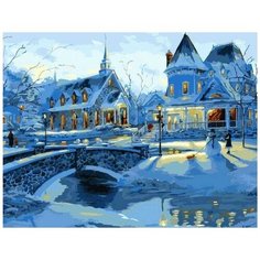 Картина по номерам Paintboy "Зимние усадьбы", 40x50 см