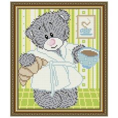 Алмазная вышивка Арт Соло "Мишка с кофе", 24,6x20 Art Solo