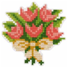 Алмазная мозаика магнит "Букетик", 8,5x8,5 см ФРЕЯ