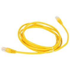 Патч-корд литой AOPEN UTP категория 5 е, желтый, 2 м.