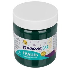 Краска гуашь Лео «ШколаСад. Учись» для детского творчества, группа 4 (606 изумрудная), 500 мл