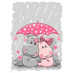 Картина по номерам "Счастье под зонтом", 30x40 см ФРЕЯ