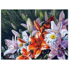 Картина по номерам "Лилии из сада", 30x40 см Белоснежка