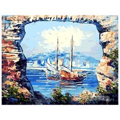 Картина по номерам Белоснежка "В тихой бухте 2", 40x50 см