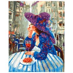 Картина по номерам Paintboy "Девушка в кафе 2", 40x50 см