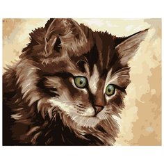 Картина по номерам Фрея "Милый котенок", 40x50 см
