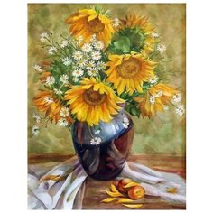 Картина по номерам Paintboy "Ваза с подсолнухами", 40x50 см