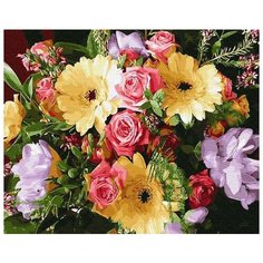 Картина по номерам Цветной "Герберы и розы", 40x50 см