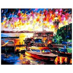 Картина по номерам Paintboy "Золотой закат на море", 40x50 см