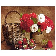 Картина по номерам Paintboy "Натюрморт в красных тонах", 40x50 см