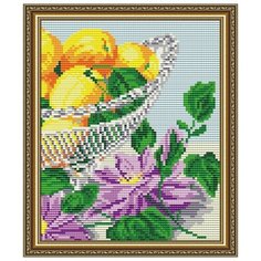 Алмазная вышивка Арт Соло "В хрустале. Абрикосы. Диптих 2", 24,6x20 Art Solo