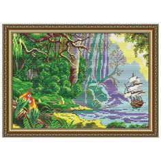 Алмазная вышивка Арт Соло "Голубая лагуна", 41x28,5 Art Solo