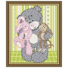 Алмазная вышивка Арт Соло "Мишка с игрушками", 24,6x20 Art Solo