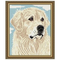 Алмазная вышивка Арт Соло "Золотистый ретривер", 24,6x20 Art Solo