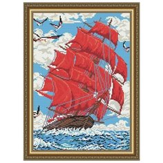 Алмазная вышивка Арт Соло "Алые Паруса", 41x28,5 Art Solo