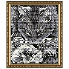 Алмазная вышивка Арт Соло "Кот и пчела", 24,6x20 Art Solo