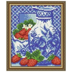 Алмазная вышивка Арт Соло "Гжель. Клубника", 24,6x20 Art Solo