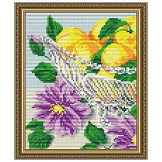 Алмазная вышивка Арт Соло "В хрустале. Абрикосы. Диптих 1", 24,6x20 Art Solo