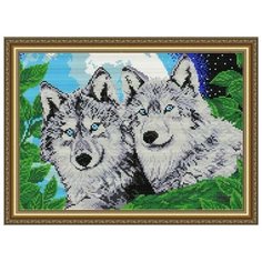 Алмазная вышивка Арт Соло "Волки лунной ночью", 41x28,5 Art Solo