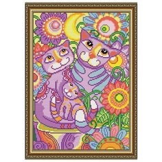 Алмазная вышивка Арт Соло "Коты неразлучники", 41x28,5 Art Solo