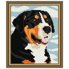 Алмазная вышивка Арт Соло "Большой швейцарский зенненхунд", 24,6x20 Art Solo