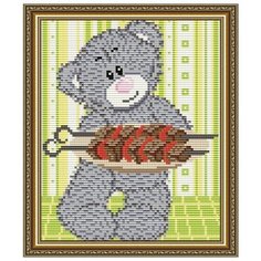 Алмазная вышивка Арт Соло "Мишка с шашлыком", 24,6x20 Art Solo