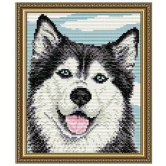 Алмазная вышивка Арт Соло "Сибирский хаски", 24,6x20 Art Solo