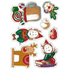 Алмазная мозаика "Наклейки. Гномы", 14х19.5 см ФРЕЯ