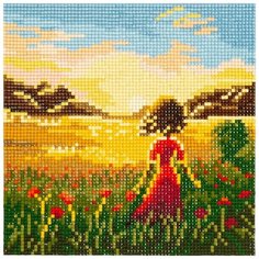 Алмазная мозаика "На закате", 17х17 см ФРЕЯ
